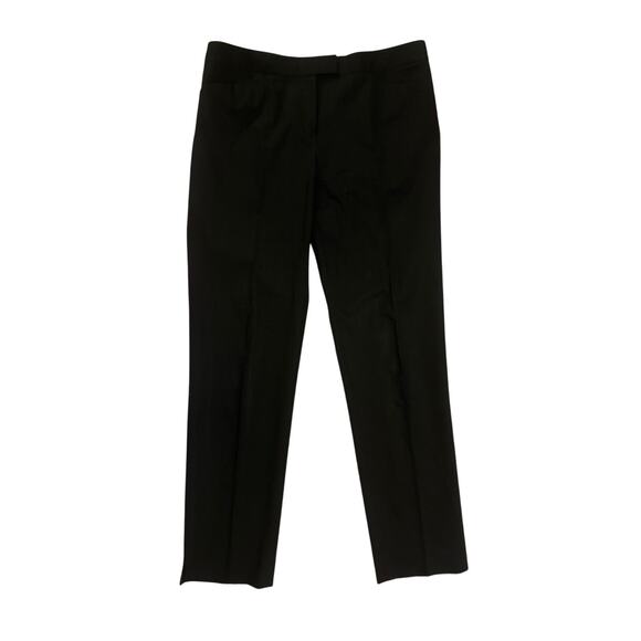 Women 8 Lafayette 148 New York Irving Black Pants Wool Trousers Straight Leg - Picture 1 of 7